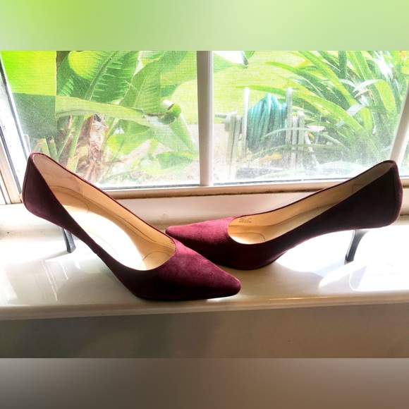 Ladies Size 10M Calvin Klein Dolly pumps in burgundy wine color - Picture 7 of 13